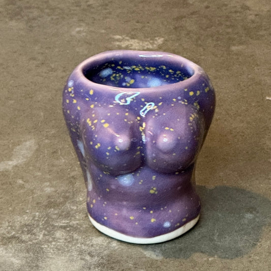 Purple Crystal Boobie Shot Glass