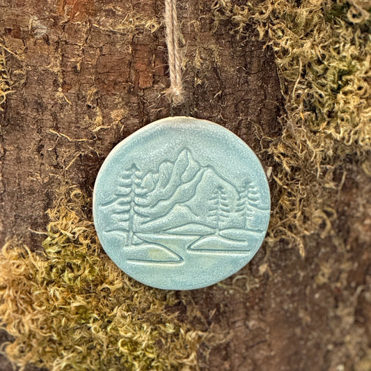 Patina Green Mountain Ornament