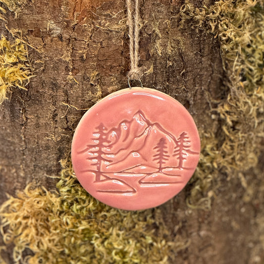 Pink Mountain Ornament