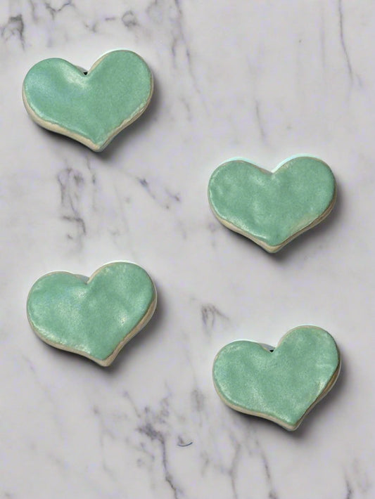 Teal Heart Magnet Set