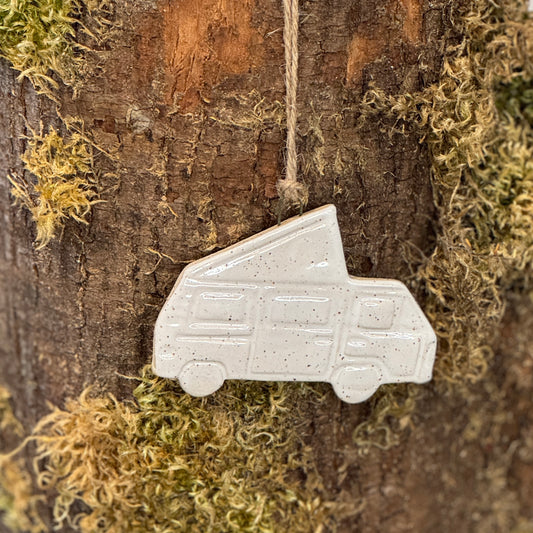 White VW Van Ornament