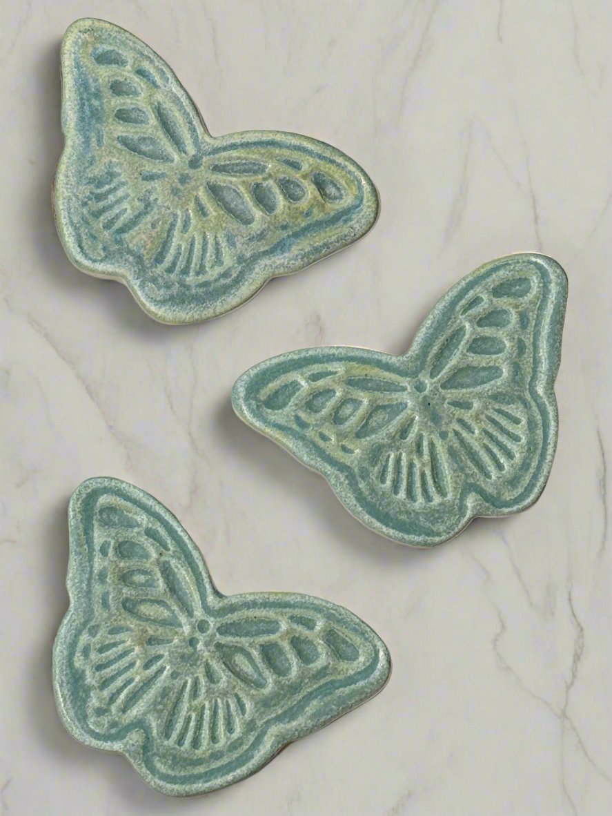 Patina Green Butterfly Magnet Set