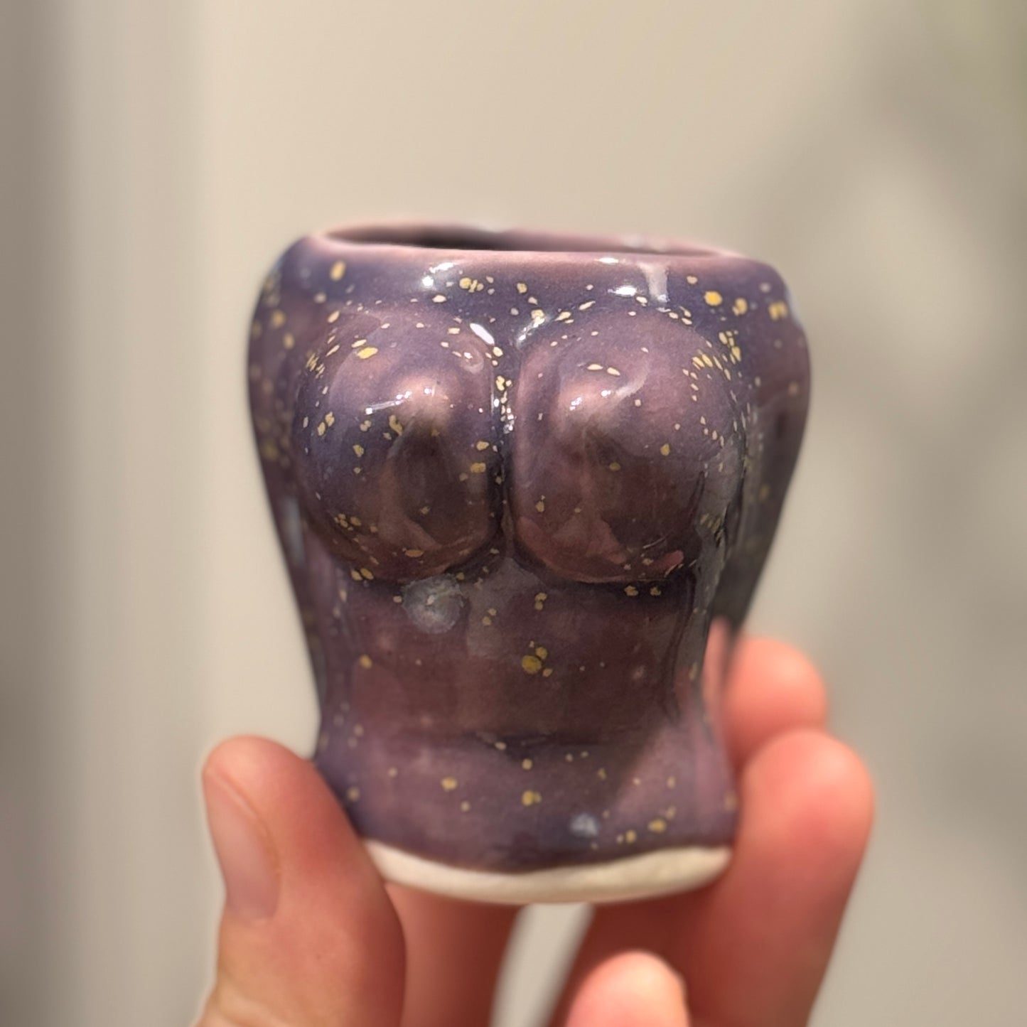 Purple Crystal Boobie Shot Glass